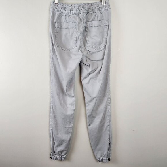 American Eagle Sz 6 Long Women Gray Jogger Pants  Elastic Waist Cotton Blend - Picture 5 of 12